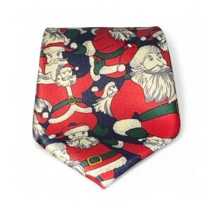 Mercedes High Fashion Mens Silk Necktie‎ Santa Claus Christmas Holiday Pattern